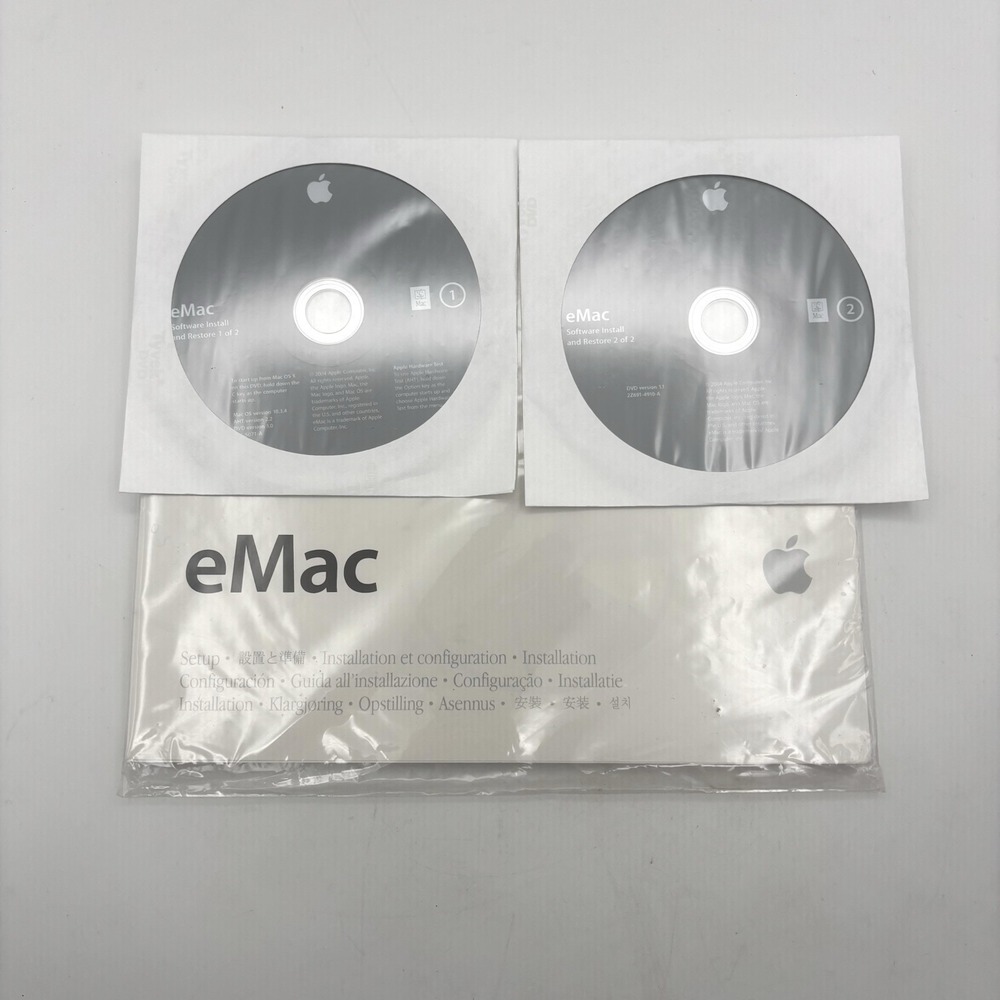 Apple Macintosh eMac (2004) Software Install/Restoration CD's